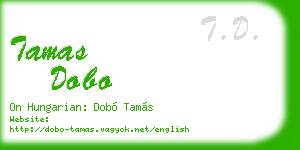 tamas dobo business card