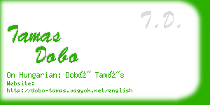 tamas dobo business card